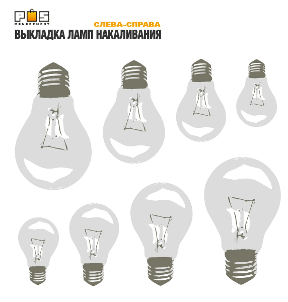 выкладка ламп накаливания